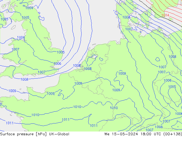 Luchtdruk (Grond) UK-Global wo 15.05.2024 18 UTC