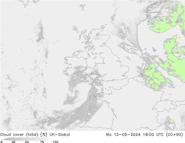 Bulutlar (toplam) UK-Global Pzt 13.05.2024 18 UTC