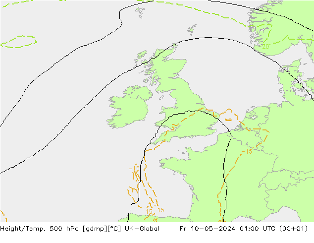 Géop./Temp. 500 hPa UK-Global ven 10.05.2024 01 UTC