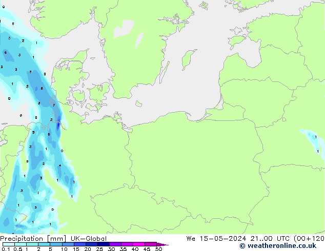 Yağış UK-Global Çar 15.05.2024 00 UTC