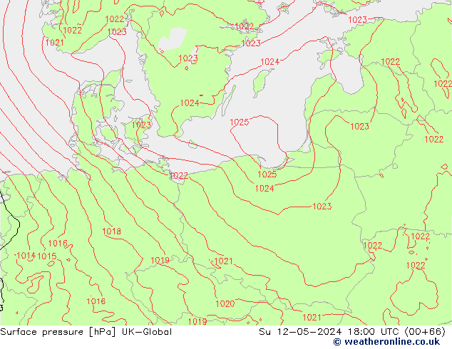 pressão do solo UK-Global Dom 12.05.2024 18 UTC