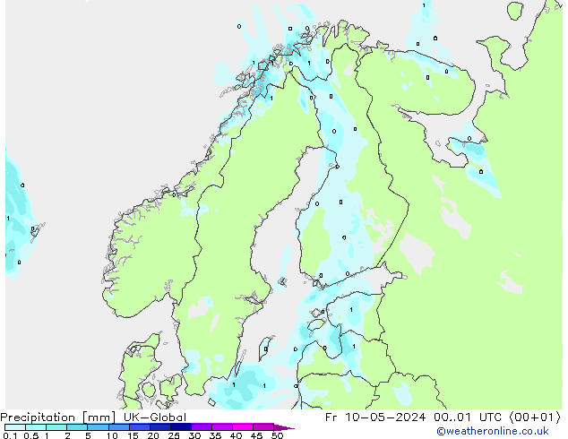 Precipitación UK-Global vie 10.05.2024 01 UTC