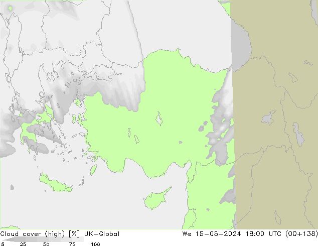 zachmurzenie (wysokie) UK-Global śro. 15.05.2024 18 UTC