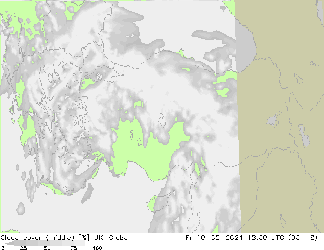 oblačnosti uprostřed UK-Global Pá 10.05.2024 18 UTC