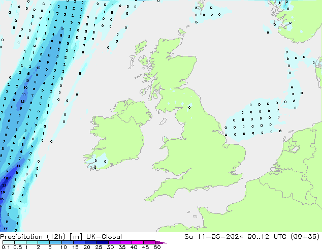 Precipitation (12h) UK-Global Sa 11.05.2024 12 UTC
