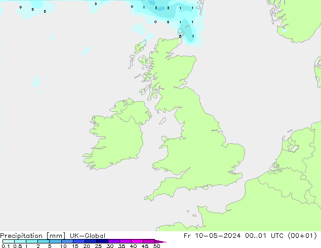 Precipitación UK-Global vie 10.05.2024 01 UTC