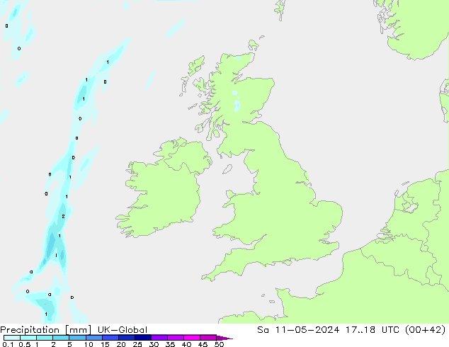 Precipitation UK-Global Sa 11.05.2024 18 UTC