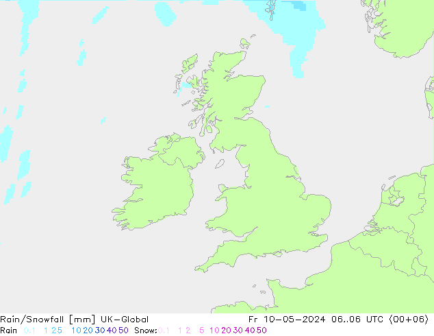 Rain/Snowfall UK-Global  10.05.2024 06 UTC