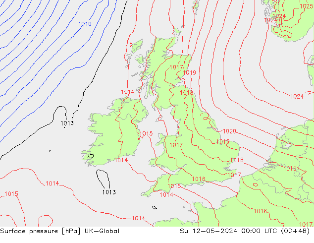 приземное давление UK-Global Вс 12.05.2024 00 UTC