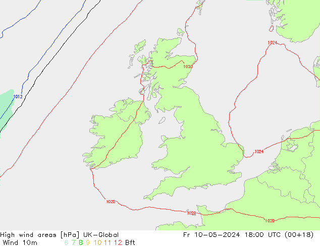 High wind areas UK-Global Fr 10.05.2024 18 UTC