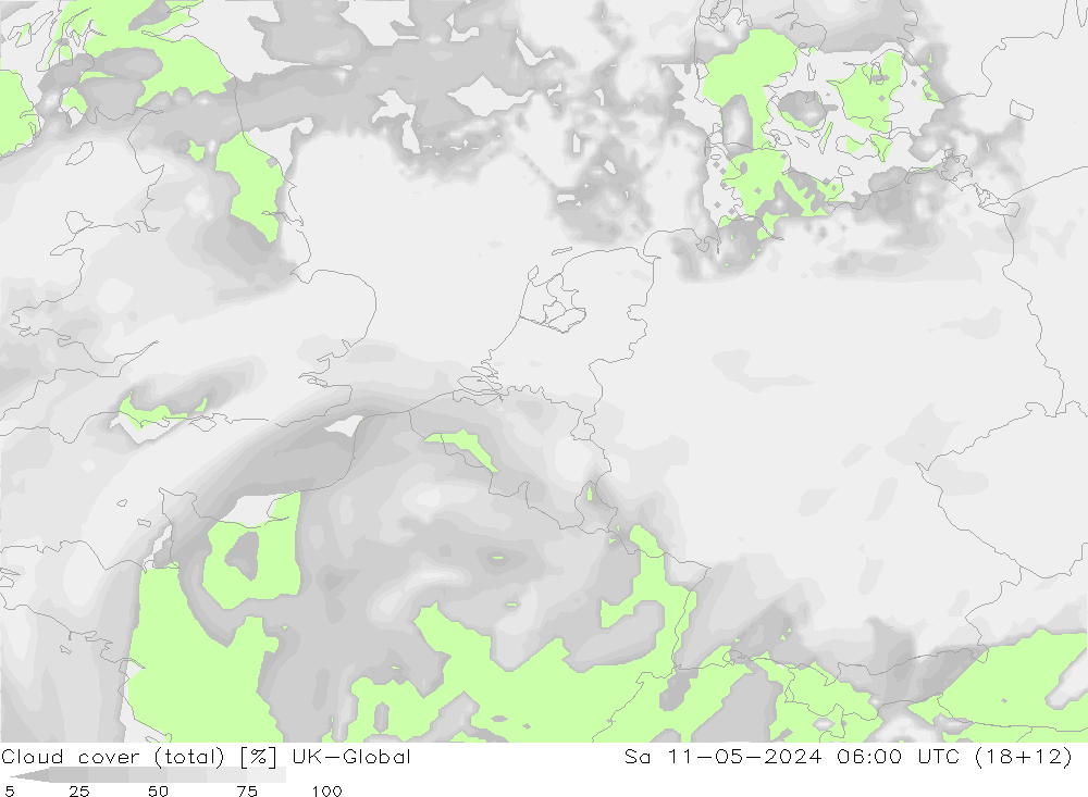Wolken (gesamt) UK-Global Sa 11.05.2024 06 UTC