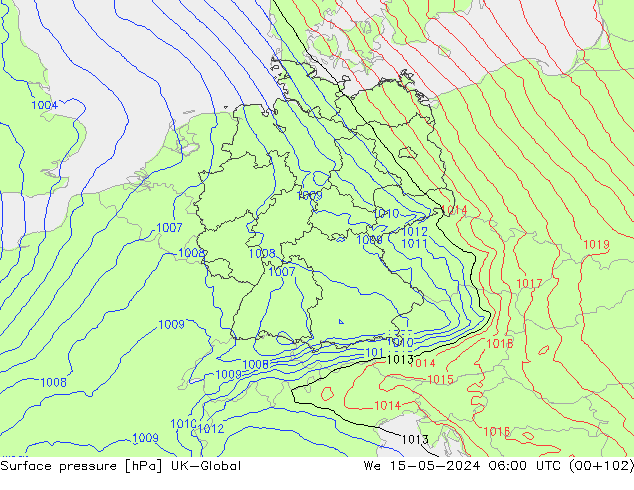Luchtdruk (Grond) UK-Global wo 15.05.2024 06 UTC