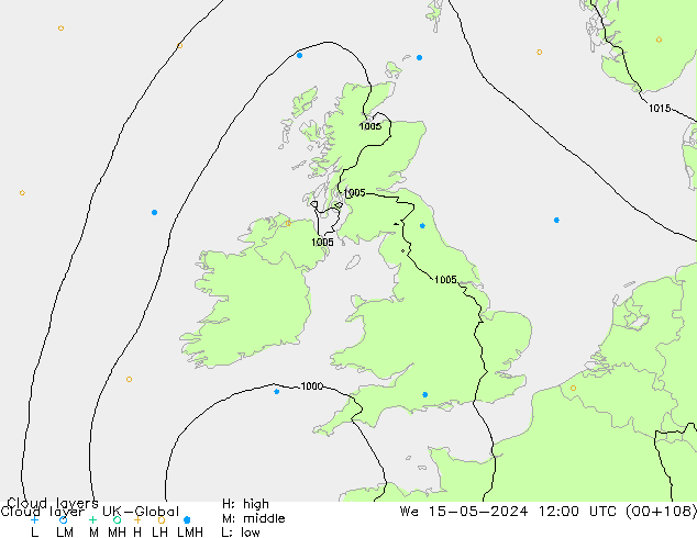 Cloud layer UK-Global St 15.05.2024 12 UTC