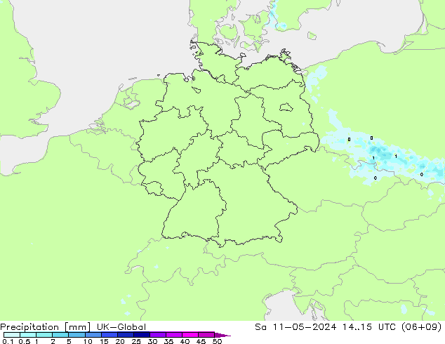 Yağış UK-Global Cts 11.05.2024 15 UTC