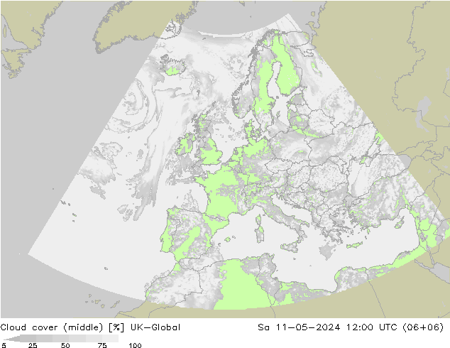 Wolken (mittel) UK-Global Sa 11.05.2024 12 UTC