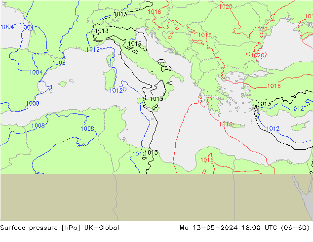 Yer basıncı UK-Global Pzt 13.05.2024 18 UTC