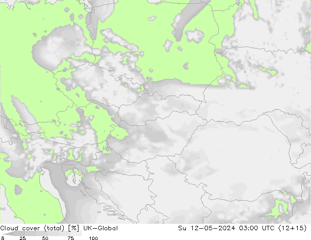 Cloud cover (total) UK-Global Su 12.05.2024 03 UTC