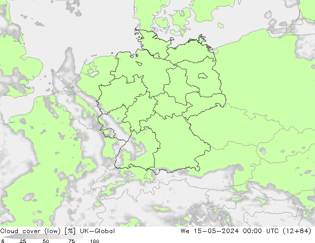 nízká oblaka UK-Global St 15.05.2024 00 UTC