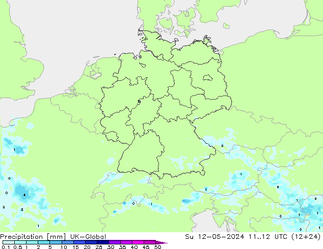 Niederschlag UK-Global So 12.05.2024 12 UTC