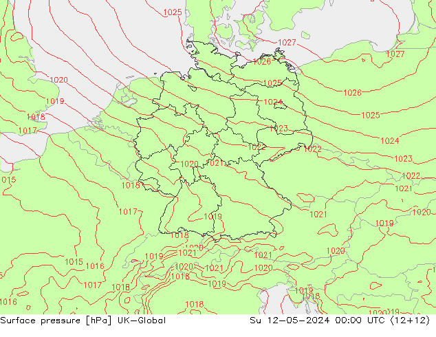 pressão do solo UK-Global Dom 12.05.2024 00 UTC