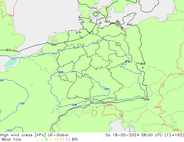 High wind areas UK-Global sam 18.05.2024 06 UTC