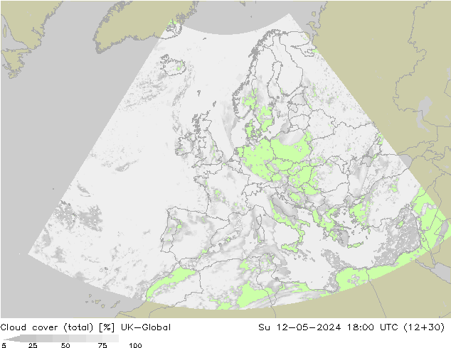 Wolken (gesamt) UK-Global So 12.05.2024 18 UTC