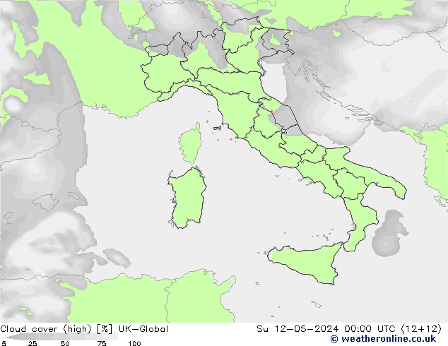 Nubes altas UK-Global dom 12.05.2024 00 UTC