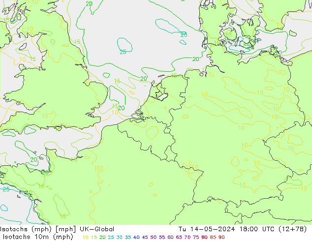 Isotaca (mph) UK-Global mar 14.05.2024 18 UTC