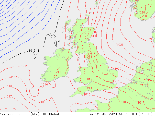 приземное давление UK-Global Вс 12.05.2024 00 UTC