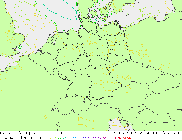 Isotachen (mph) UK-Global di 14.05.2024 21 UTC