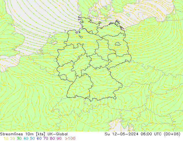 Streamlines 10m UK-Global Su 12.05.2024 06 UTC