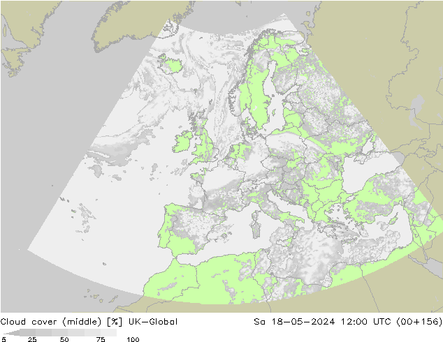 Nuages (moyen) UK-Global sam 18.05.2024 12 UTC