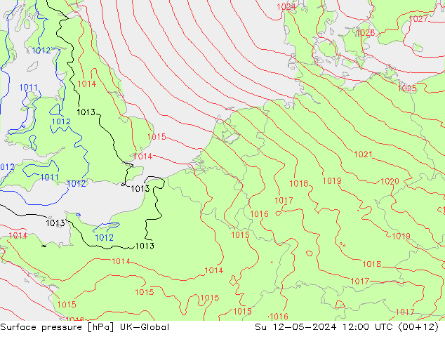 pressão do solo UK-Global Dom 12.05.2024 12 UTC