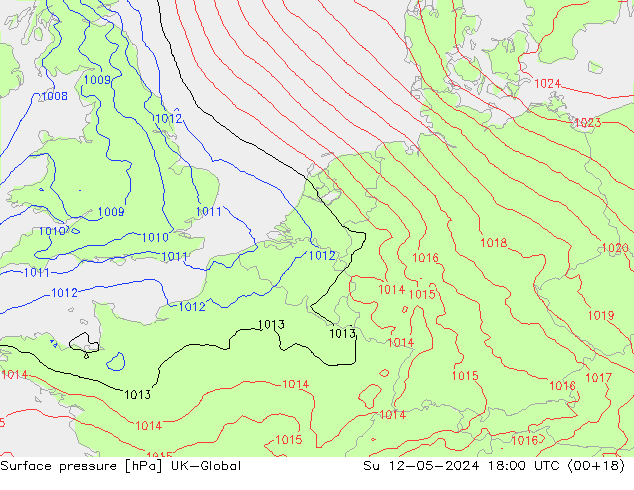 pressão do solo UK-Global Dom 12.05.2024 18 UTC
