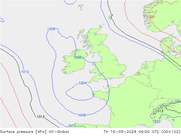 Luchtdruk (Grond) UK-Global do 16.05.2024 06 UTC