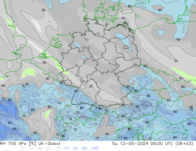 RV 700 hPa UK-Global zo 12.05.2024 09 UTC