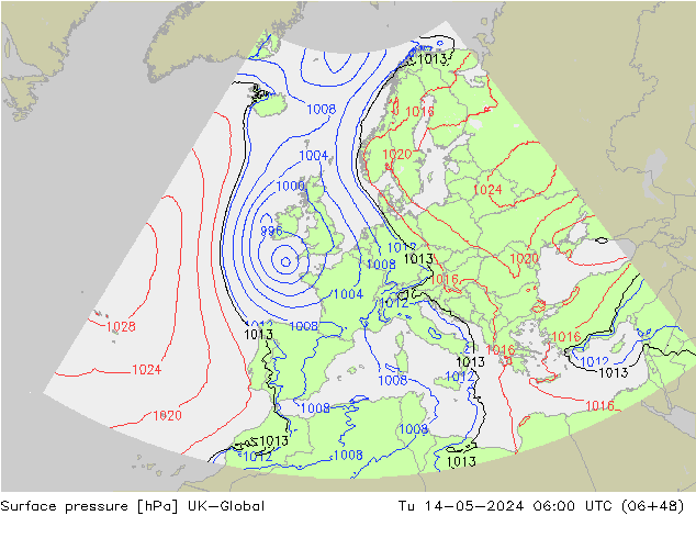 Yer basıncı UK-Global Sa 14.05.2024 06 UTC