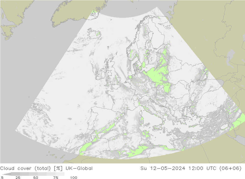 Wolken (gesamt) UK-Global So 12.05.2024 12 UTC