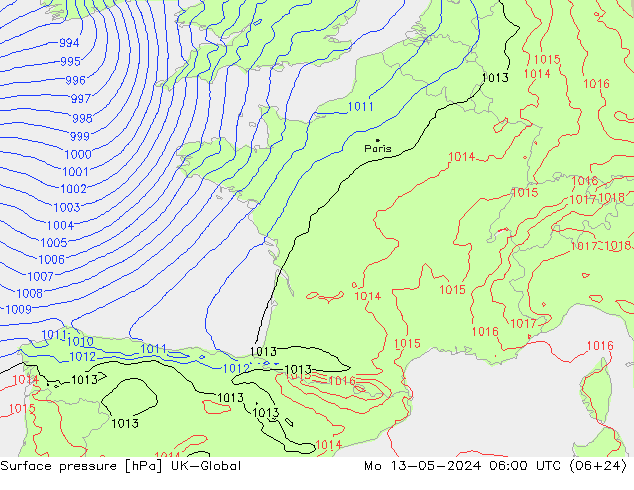 Bodendruck UK-Global Mo 13.05.2024 06 UTC