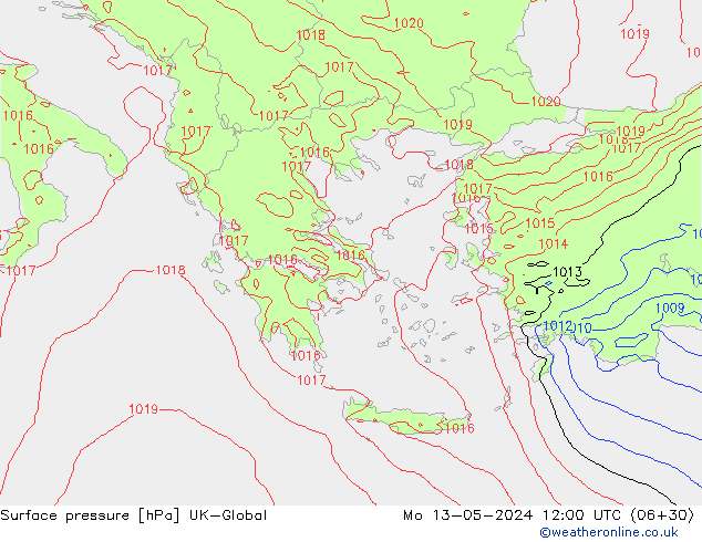 ciśnienie UK-Global pon. 13.05.2024 12 UTC