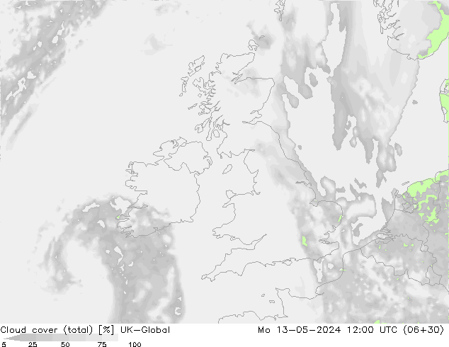 Bulutlar (toplam) UK-Global Pzt 13.05.2024 12 UTC