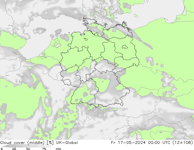 Cloud cover (middle) UK-Global Fr 17.05.2024 00 UTC