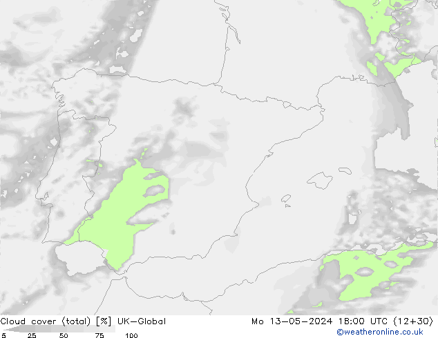nuvens (total) UK-Global Seg 13.05.2024 18 UTC