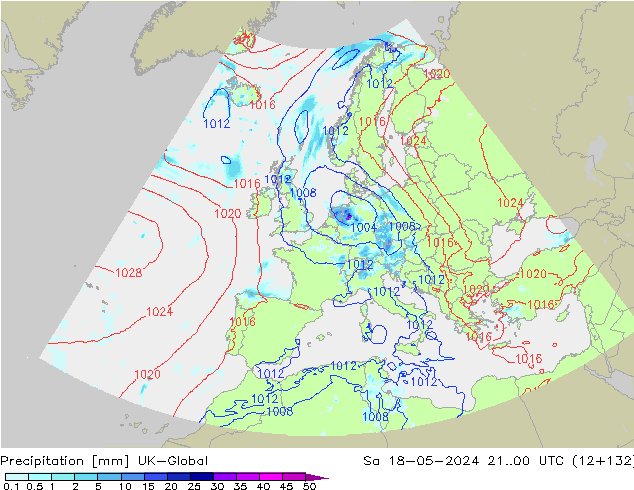 Neerslag UK-Global za 18.05.2024 00 UTC