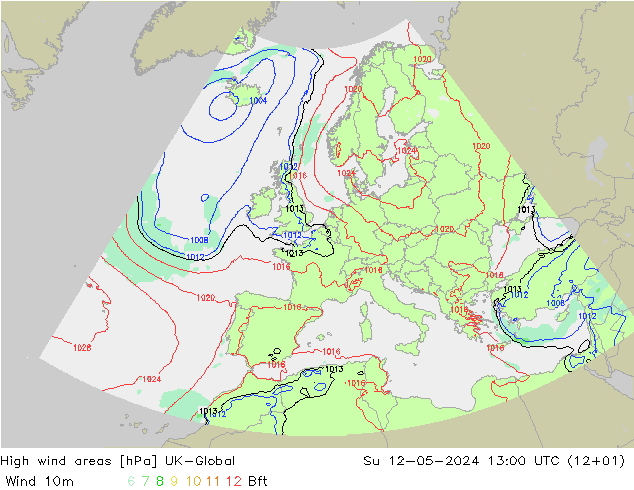 High wind areas UK-Global Вс 12.05.2024 13 UTC