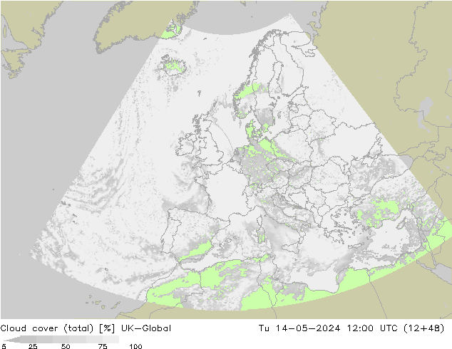 Nubes (total) UK-Global mar 14.05.2024 12 UTC