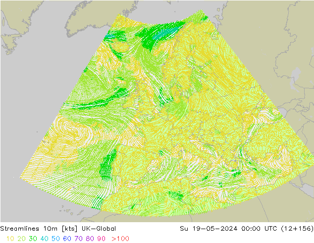 Streamlines 10m UK-Global Su 19.05.2024 00 UTC