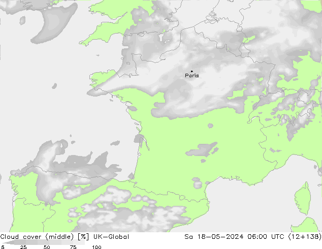 Nubes medias UK-Global sáb 18.05.2024 06 UTC
