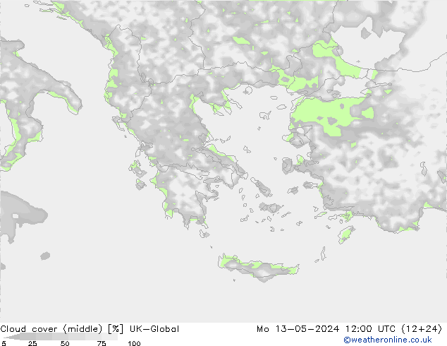 oblačnosti uprostřed UK-Global Po 13.05.2024 12 UTC