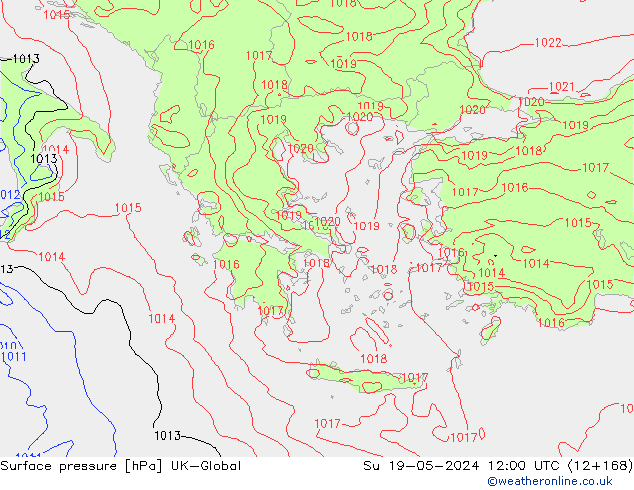 Yer basıncı UK-Global Paz 19.05.2024 12 UTC